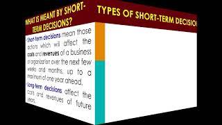 Cost Accounting -Chapter 08 Short time Decisions (Lesson 01)