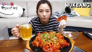 리얼먹방:) 매콤 "우족찜" 만들기 (ft.맥주)  중국 먹방 아님ㅣSpicy Cow FeetㅣREAL SOUNDㅣASMR MUKBANGㅣ