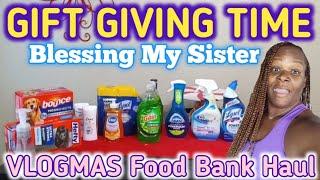 Single Mom SHOP FOOD PANTRY | FOOD BANK HAUL Day 1 VLOGMAS