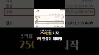 비트코인 졸업 1단계 250만원으로 1억 만들기 프로젝트 성공