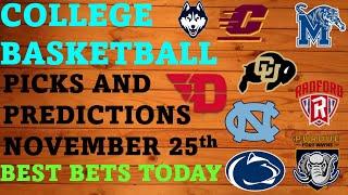 College Basketball Picks and Predictions November 25th Best Bets Today