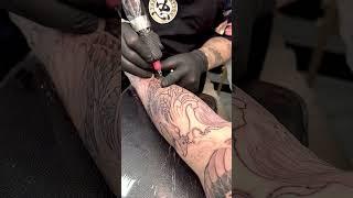 Shading Phase - Art of Ink - Shading Tattoo - Phoenix Tattoo Full Sleeve #shorts