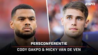 Cody Gakpo en Micky van de Ven ️ | PERSMOMENT ORANJE 🟠