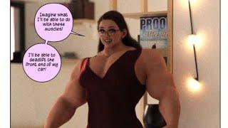 Female muscle comic cartoon Bulking for Romance Chapter 2 part 4 end