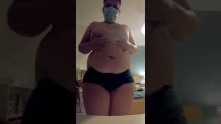 belly play with mask