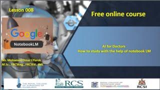 Vascular online training AI for doctors lesson 008 using notebook LM for study