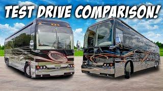 Million Dollar Prevost Motorcoach Test Drive Comparison (11 years apart)