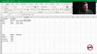 Excel (all versions): How to use Concatenate and Concat Functions