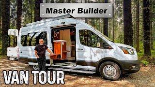 BEST Luxury Van Build Ever - Precision HIGH END Camper Conversion | LOADED