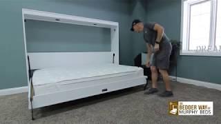 Horizontal Murphy Bed with Lights - Bedder Way Murphy Beds