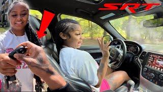 I LET MY GIRLFRIEND DRIVE MY TRACKHAWK! *IT STARTED SMOKING* 