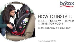 How To Install Britax One4Life All-In-One in Booster Mode W/ Lower Connector Hooks (mfg before 9/20)