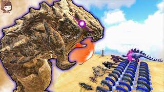 Sand Worm Titan from Monsters and Hunters VS Modded Dinosaurs | ARK Mod Battle