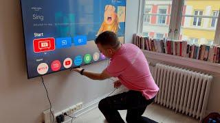 2024 TCL 65" QLED780 4K QLED TV unboxing and wall mounting