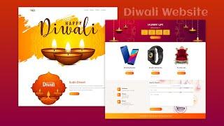 Responsive Diwali Theme Website Design Using HTML/CSS/JS From Scratch