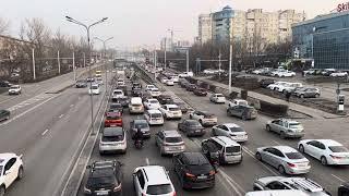 Almaty road trip. Улица Саина.11 марта 2024. Kazakhstan. March 2024 #almaty #roads #kazakhstan