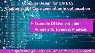 Ch 3.34:Live-Variable Analysis/Liveness Analysis Example |Compiler design lectures for GATE CSE