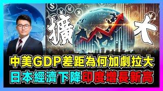 中美GDP差距為何加劇拉大，日本經濟下降印度增長新高！｜美國債務超出警戒線，人民幣對換美元滙率波動，斷崖式擴大背後原因？【屈機觀察 EP213】