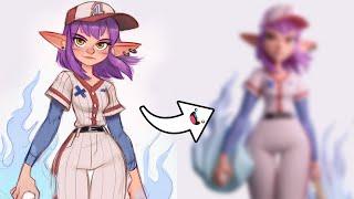 2D to 3D! Sculpting a Female Baseball Mage from Start to Finish  GRAND SLAMS 