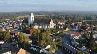 8597. Gammelstads Kyrkstad (Gammelstad Church Town) Drone Stock Footage Video