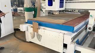ATC CNC router with vertical workstation for cutting wood joints