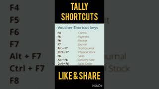 Tally Shortcuts | Shortcuts of Tally | #shorts #shortfeed #viral #tranding #tallyprime #tally