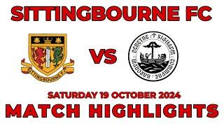 Sittingbourne FC Vs Hythe Town | Match Highlights | 2024/25