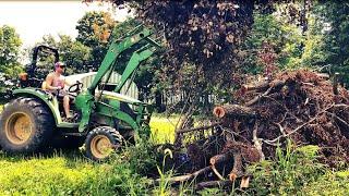 How to Build a Fire...Compact Tractor and Grapple Required!