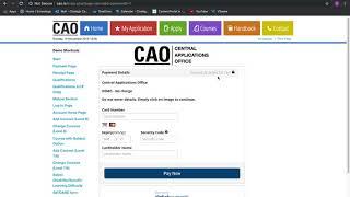 CAO Demo Application Registration and inputting course choicesmov