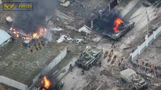 Drone Footage!! Ukraine’s 406th Brigade Destroys Russian Tanks With terrible Artillery fire