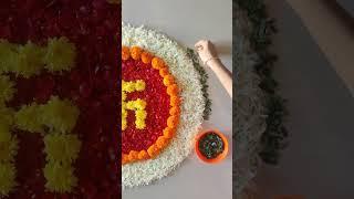 Simple Diwali Decoration ideas with flowers || Diwali Flower Rangoli Designs for Diwali celebrations