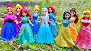 12 Minutes Satisfying with Unboxing Cute Disney Princess Dolls set Toys, ASMR Review Toys Disney