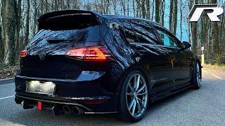 VW Golf 7R w AKRAPOVIC Exhaust Pops N Bangs Flames accelerations  ️