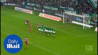 David Alaba scores with inch perfect free-kick for Bayern Munich - Daily Mail