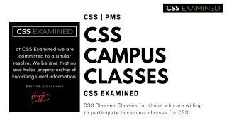 CSS Examined Campus Classes