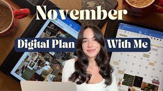 NOVEMBER PLAN WITH ME  iPad digital planner, free stickers, Good Notes planner