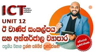 AL ICT UNIT 12 Digital Economy | E commerce | Speed Revision 2011සිට 2021 දක්වා ප්‍රශ්ණ සමගින්