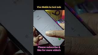 #shorts #Vivo# Unlock Vivo Mobile #Vivopinbreak# Mobile ka pin khole @Santech Info