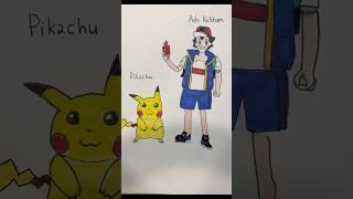 Drawing Pokemon Journey Pikachu&Ash