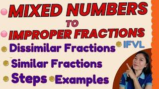 CHANGING MIXED NUMBERS TO IMPROPER FRACTIONS| PROPER | DISSIMILAR  |SIMILAR FRACTIONS TheQsAcademy