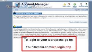 Omnis Hosting -Install Wordpress Tutorial