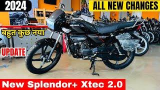2024 New Hero Splendor Plus Xtec 2.0 LED Model : All New Updates Features Review | Price | Changes