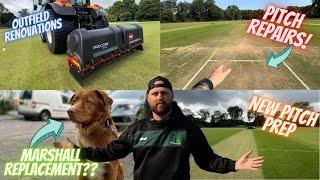 Cricket Pitch Repairs/Preparation! …And A NEW Dog??