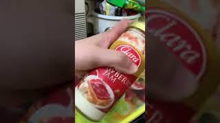Strawberry jam plus milk shake-it  #food #foodie #shorts #youtubeshorts 