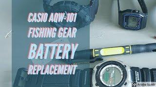 How to replace CASIO watch battery | Casio AQW-101 Fishing Gear | SR927W watch battery