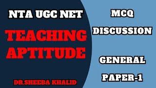 Teaching Aptitude MCQ | Ugc Net General Paper 1