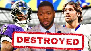 Woke ESPN's Ryan Clark DESTROYED For Making Josh Allen Lamar Jackson MVP Debate About Race