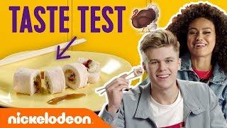 Weird Thanksgiving Taste Test  Ft. Owen Joyner, Daniella Perkins, JoJo Siwa & More! | #NickStarsIRL