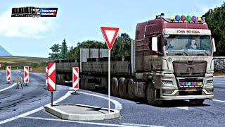 OPPS!! Truckers of Europe 3Prague to Linz ️MAN TGX  truck Paving stone delivery Gameplay=V0.47.2