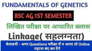 FUNDAMENTALS OF GENETICS BSC AG. 1 ST SEMESTER